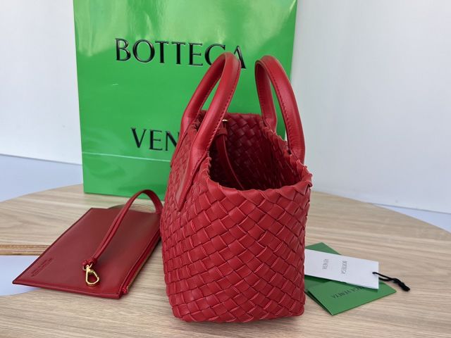 BV original lambskin mini cabat tote bag 709464 red