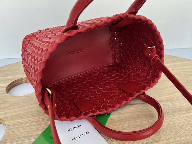 BV original lambskin mini cabat tote bag 709464 red