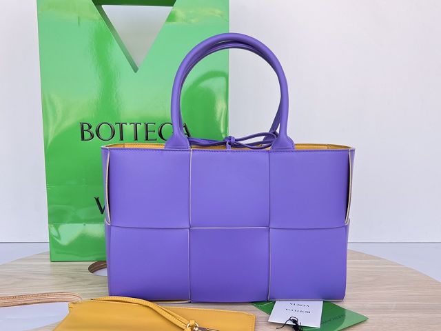 BV original lambskin small arco tote bag 652867 purple