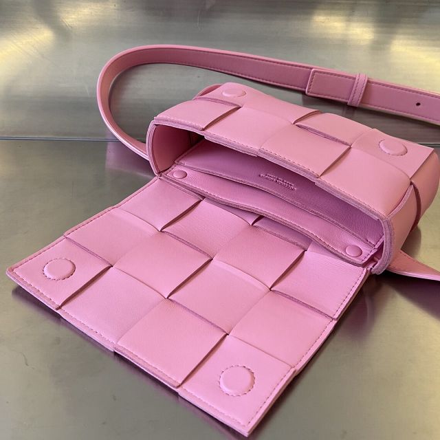 BV original lambskin cassette belt bag 639367 pink