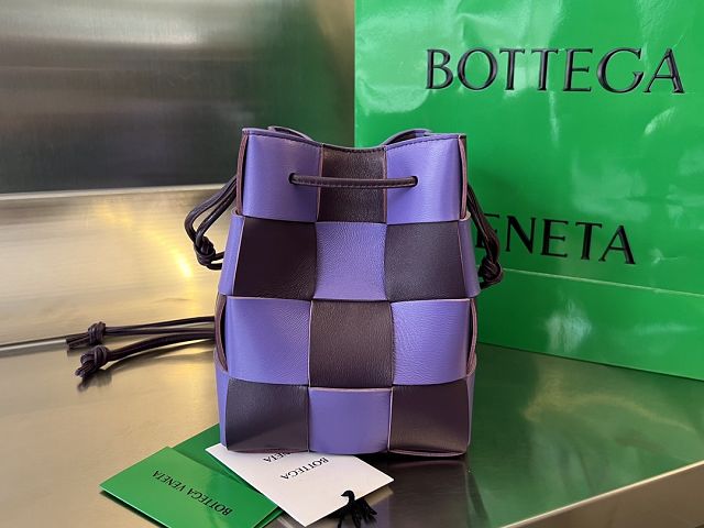 BV original lambskin cassette bucket bag 680218 purple