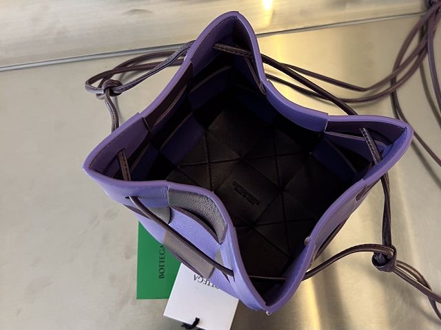 BV original lambskin cassette bucket bag 680218 purple