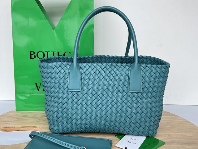 BV original lambskin medium cabat tote bag 608810 blazing blue