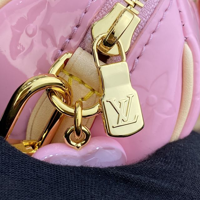 Louis vuitton original patent calfskin nano speedy M81879 pink