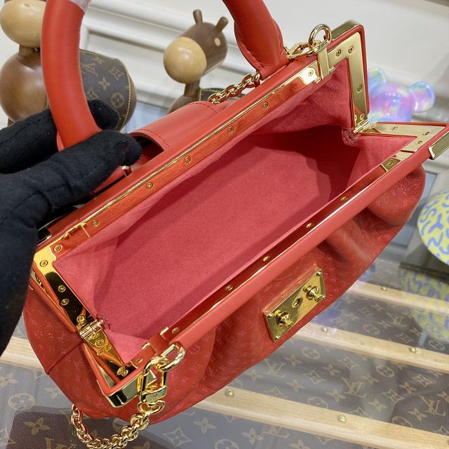 2023 Louis vuitton original calfskin clutch M22327 red