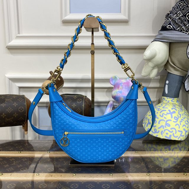 2023 Louis vuitton original calfskin loop handbag M22593 blue