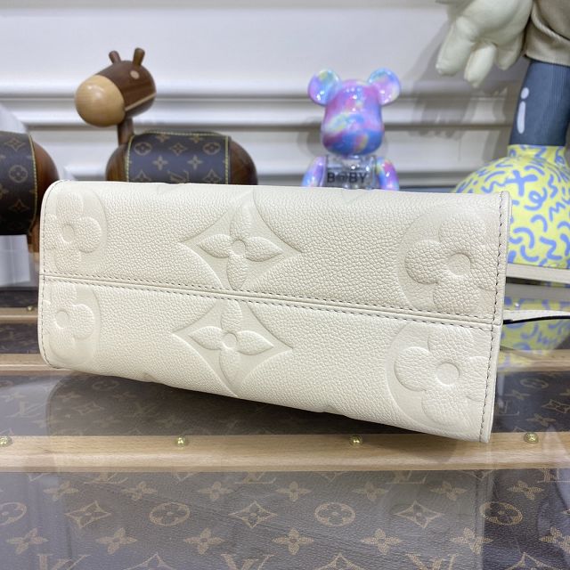 2023 Louis vuitton original embossed calfskin onthego pm M45653 white