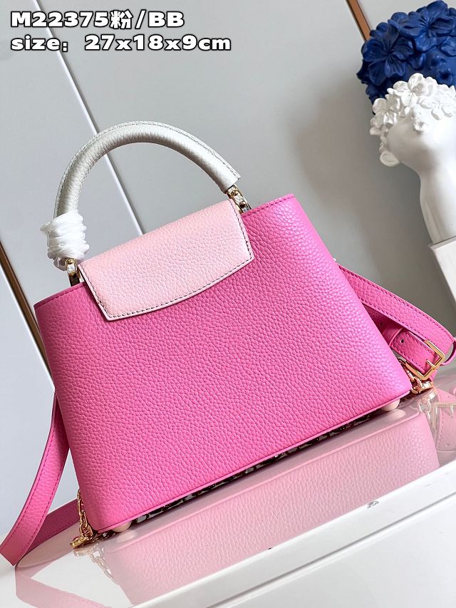 Louis vuitton original calfskin capucines BB handbag M22514 pink