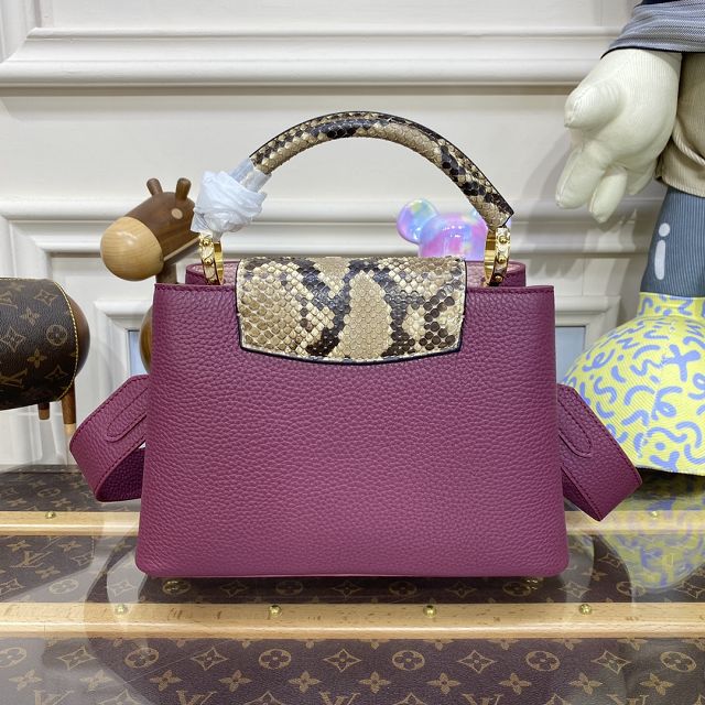 Louis vuitton original calfskin capucines BB handbag N82068 purple