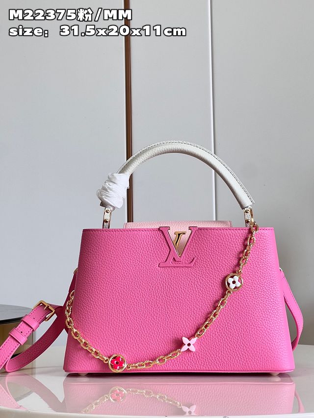 Louis vuitton original calfskin capucines MM handbag M22512 pink