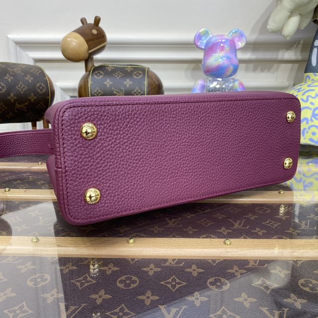 Louis vuitton original calfskin capucines mm handbag N82018 purple