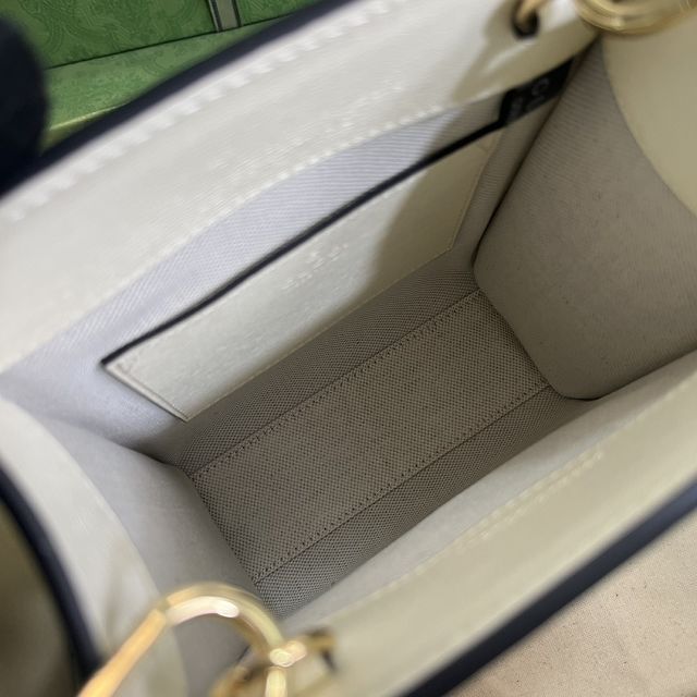 2023 GG original calfskin mini tote bag 671623 white