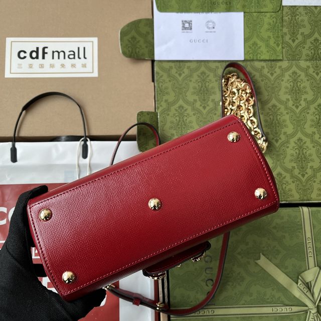 GG original calfskin horsebit 1955 mini bag 703848 red