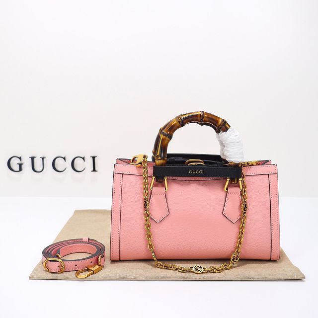 2023 GG original calfskin diana small shoulder bag 735153 pink