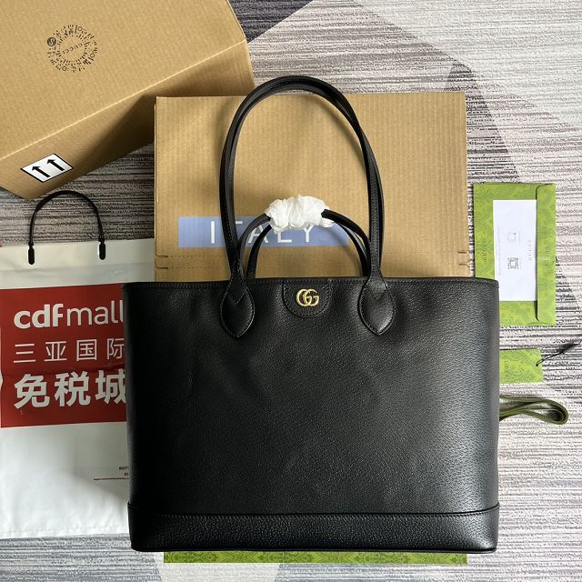 2023 GG original calfskin ophidia medium tote bag 739730 black