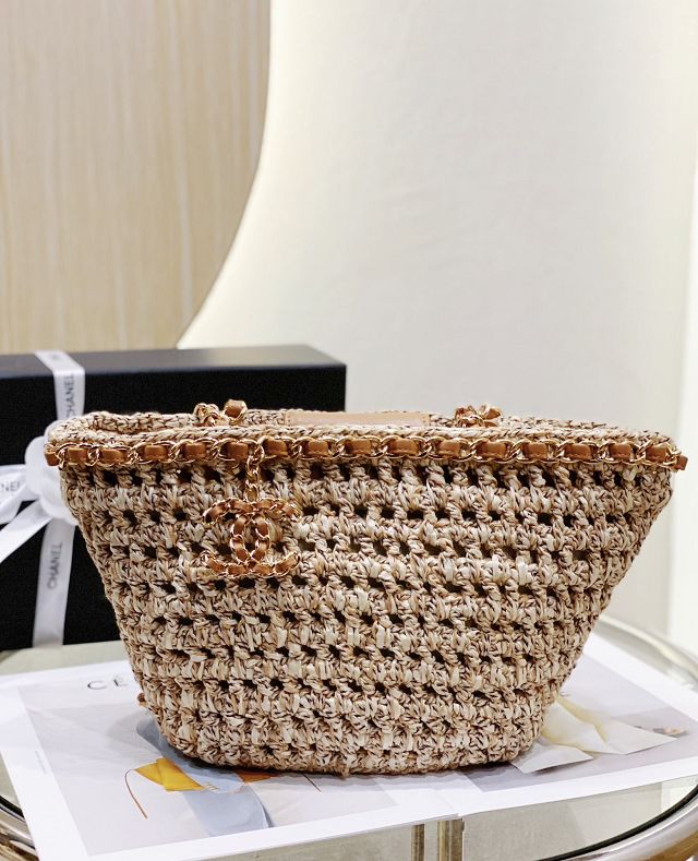 CC original crochet small shopping bag AS3689 apricot