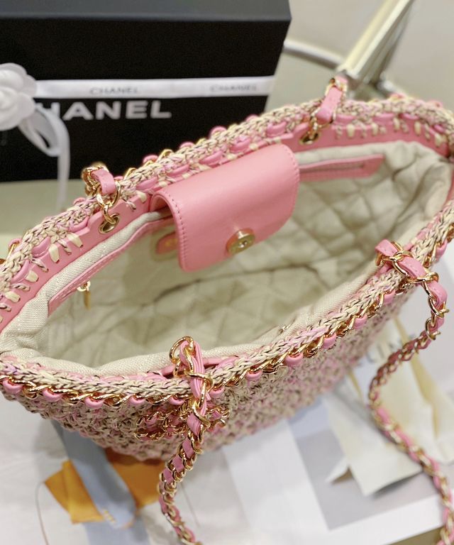 CC original crochet small shopping bag AS3689 pink