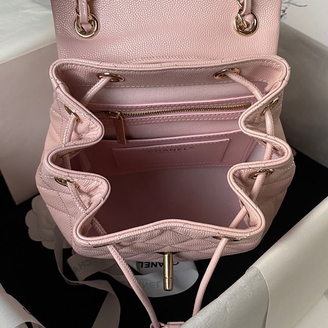 CC original grained calfskin backpack AS4058 light pink