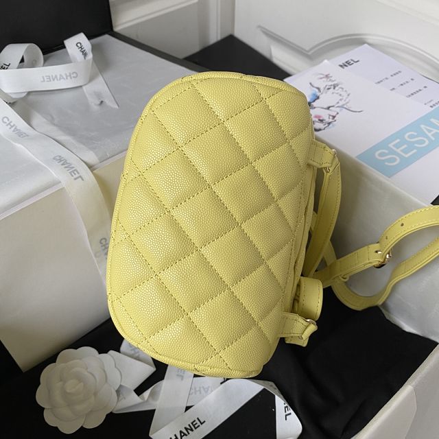 CC original grained calfskin backpack AS4058 yellow