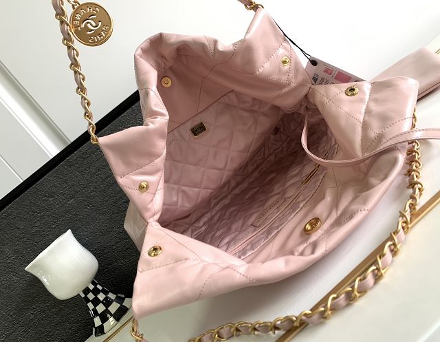 2023 CC original calfskin 22 small handbag AS3260 light pink