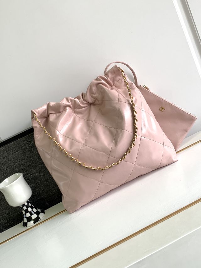 2023 CC original calfskin 22 medium handbag AS3261 light pink