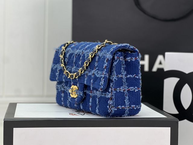 CC original tweed mini flap bag A69900 blue