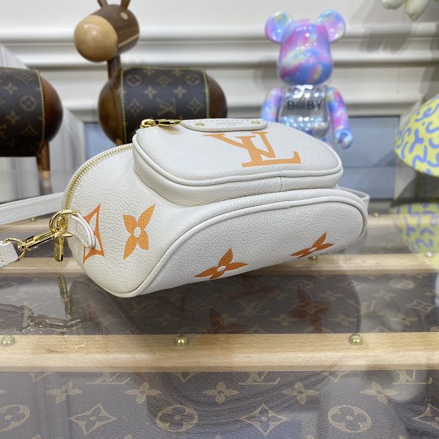 Louis vuitton original calfskin mini bumbag M82208 white