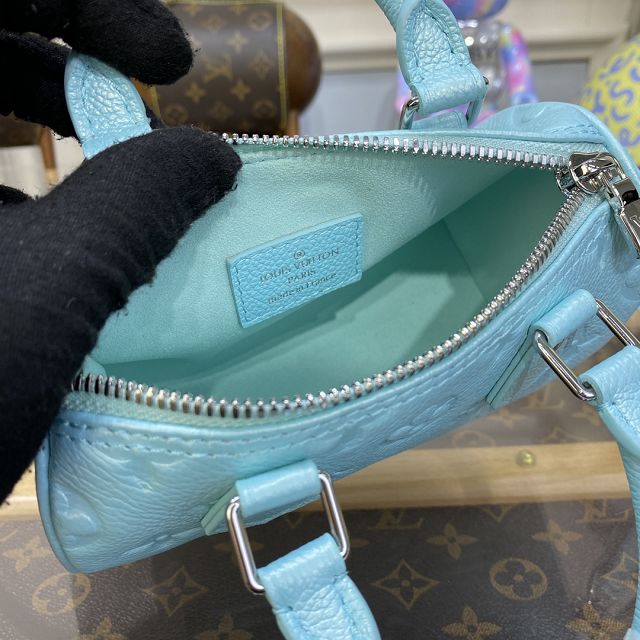 2023 Louis vuitton original calfskin nano speedy M82342 blue