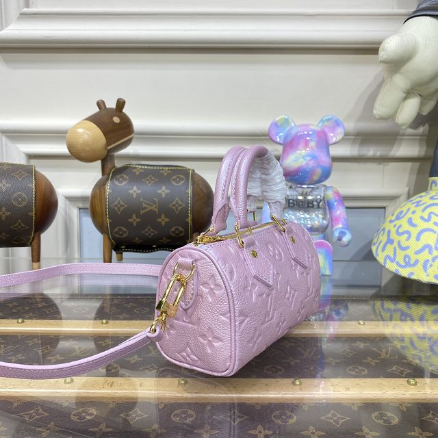 2023 Louis vuitton original calfskin nano speedy M82342 pink