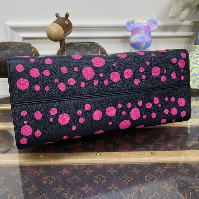 2023 Louis vuitton original calfskin onthego mm M46418 black&pink