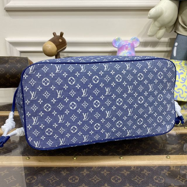 2023 Louis vuitton original denim neverfull mm M40995 blue