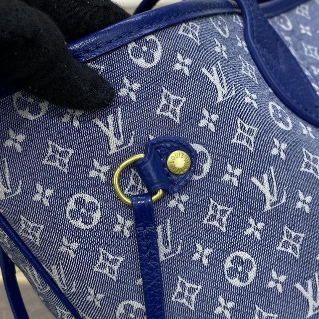 2023 Louis vuitton original denim neverfull mm M40995 blue