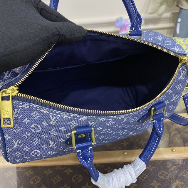 2023 Louis vuitton original denim speedy 30 M95224 blue