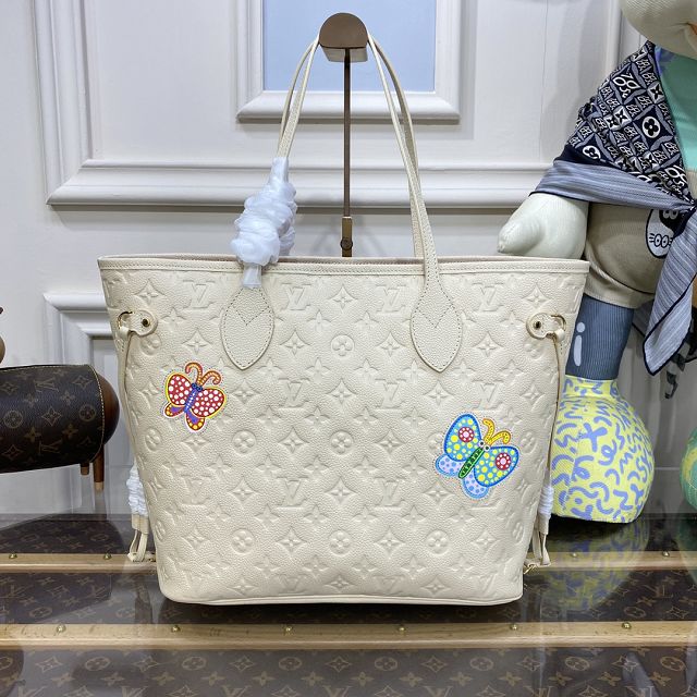 2023 Louis vuitton original calfskin neverfull mm M21733 white