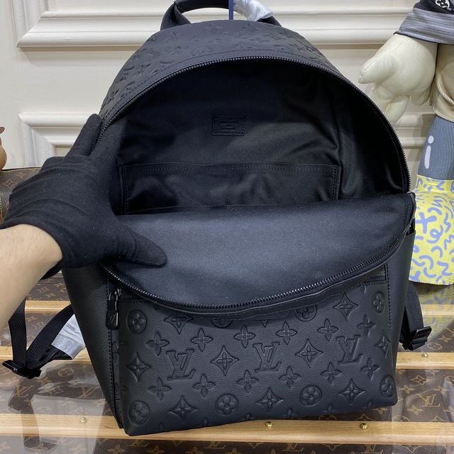 Louis vuitton original calfskin discovery backpack M46553 black