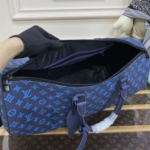 Louis vuitton original calfskin keepall 50 M46593 blue