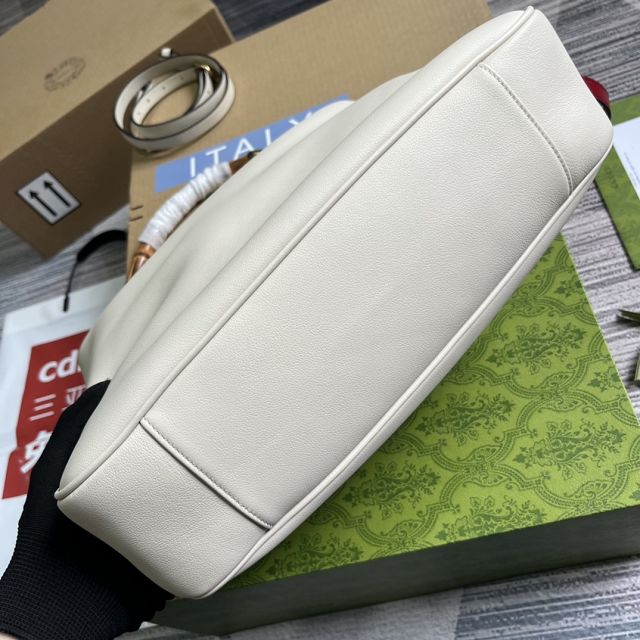 2023 GG original calfskin large diana shoulder bag 746245 white