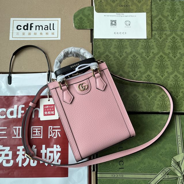 2023 GG original calfskin mini tote bag 739079 pink
