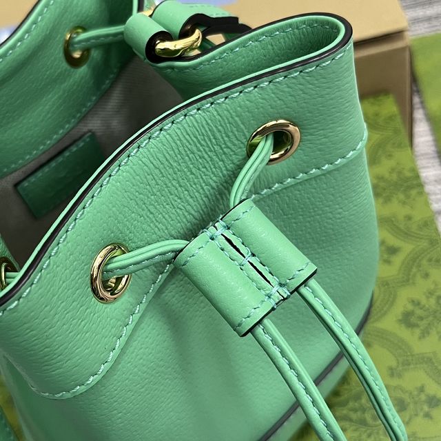 2023 GG original calfskin ophidia mini bucket bag 550620 green