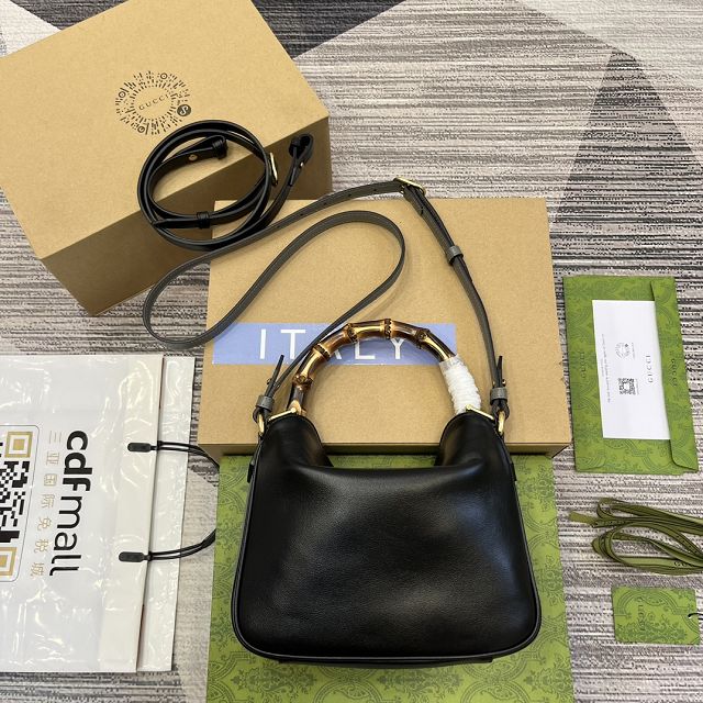 2023 GG original calfskin small diana shoulder bag 746251 black