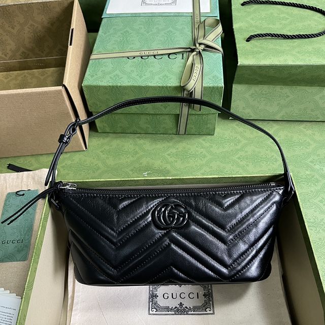 2023 GG original matelasse marmont shoulder bag 739166 black