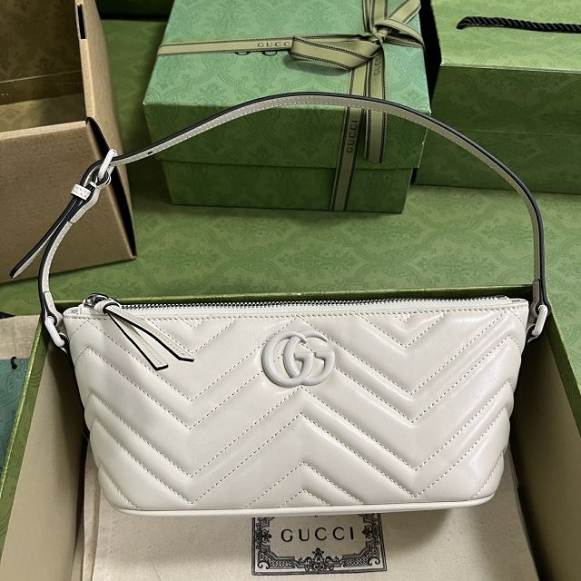 2023 GG original matelasse marmont shoulder bag 739166 white