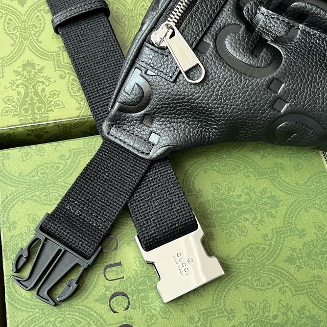 GG original calfskin belt bag 645093 black