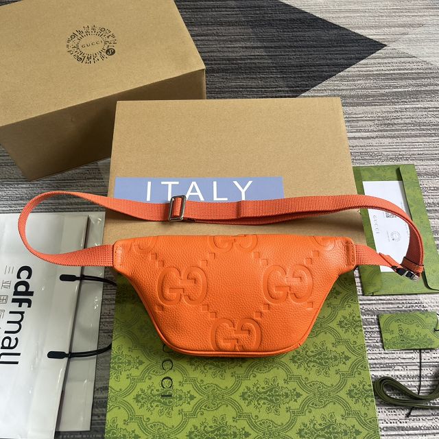 GG original calfskin small belt bag 658582 orange