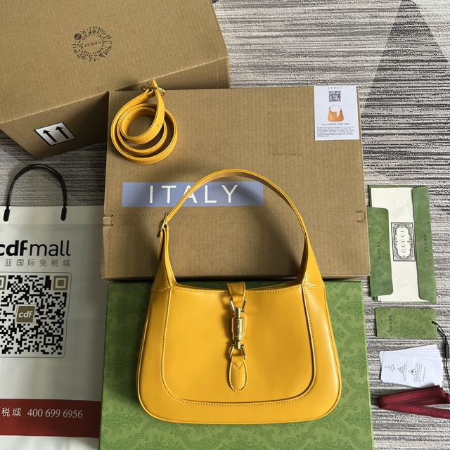 GG original calfskin jackie 1961 small shoulder bag 636709 yellow