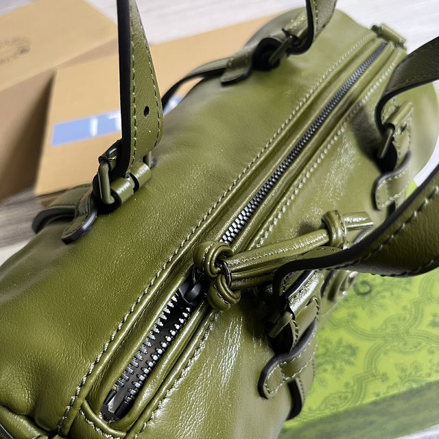 GG original calfskin small duffle bag 725701 green