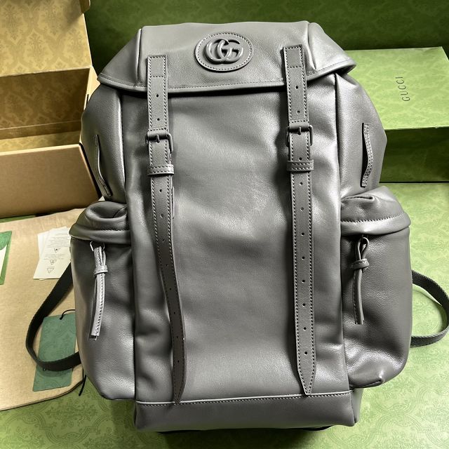 GG original calfskin backpack 725657 grey
