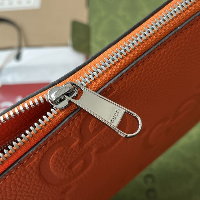 GG original calfskin messenger bag 696009 orange