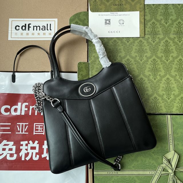 2023 GG original calfskin petite tote bag 745918 black