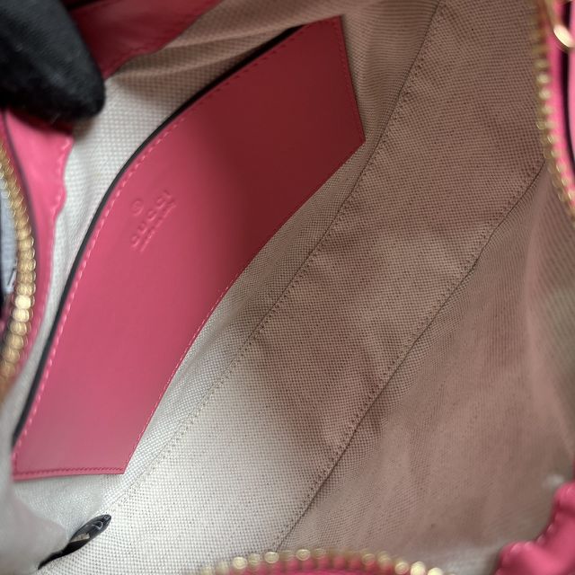 2023 GG original matelasse leather small shoulder bag 739709 rose red